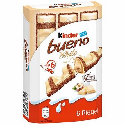 Barra Chocolate Blanco Bueno, 117 g - Kinder | Apishop