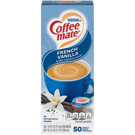 Crema para Café Individual Vainilla Francesa Coffee-Mate, 50 un x 11 ml - Nestle | Apishop