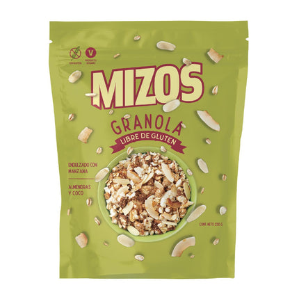 Mizos Granola Almendra Coco 12 unidades - 250 gr