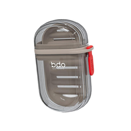 Estuche De Jabón De Viaje, Soporte Para Barra De Jabón, Contenedor De Jabón Para Gimnasio, Baño, Ducha, Negro Transparente