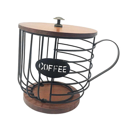 Coffee Pod Holder Organizador Taza Cápsula De Café Cesta De Almacenamiento Para La Familia Negro