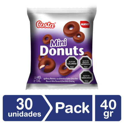 Galleta Snack Mini Donut 40 gr x 30 uni