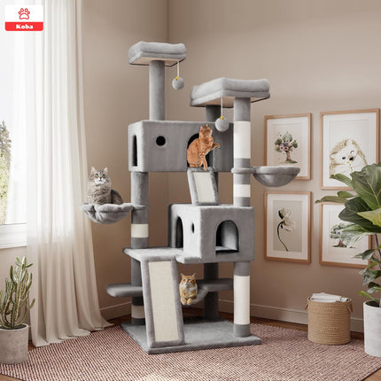 Rascadores Casa Para Gatos Torre Multifuncional 164cm Enorme