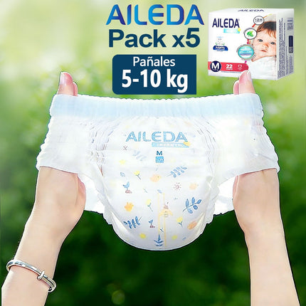Pañales Pants Aileda Infantil Tamaño M 5-10kg Total 110 Unidades Género Sin Género Paquete Fácil De Llevar