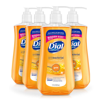 Jabón de manos con esfera, antibacteriano, oro líquido, 325 ml (paquete de 4)