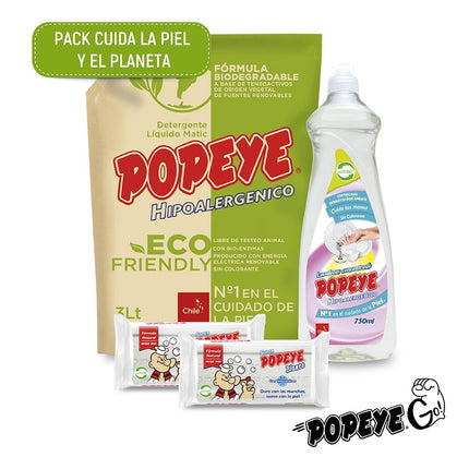 Pack Cuida La Piel Y El Planeta (Detergente, Jabón y Lavaloza)
