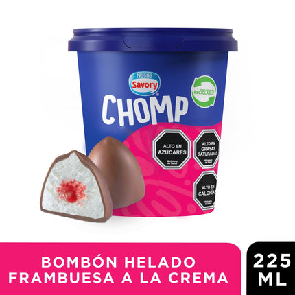 Helado Bombón Frambuesa a la Crema Pote, 225 ml - Savory | Apishop