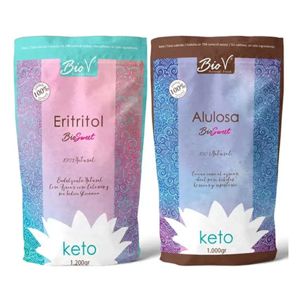 Pack X2 Alulosa 1000gr + Erititrol 1200gr Sin Gluten Vegano