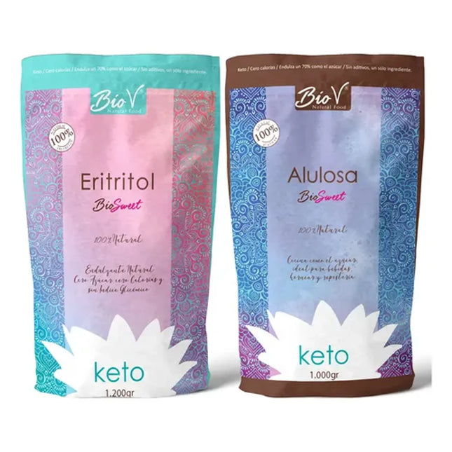 Pack X2 Alulosa 1000gr + Erititrol 1200gr Sin Gluten Vegano