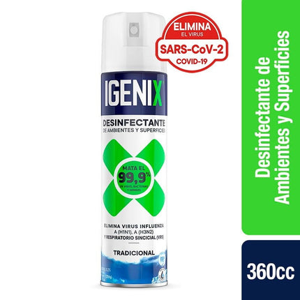 Desinfectante de Ambientes y Superficies Aerosol Tradicional Lata, 360 ml