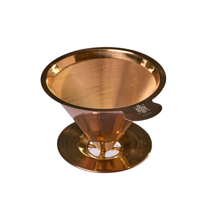 Filtro de café ATHIA Golden Dripper de acero inoxidable, oro rosa