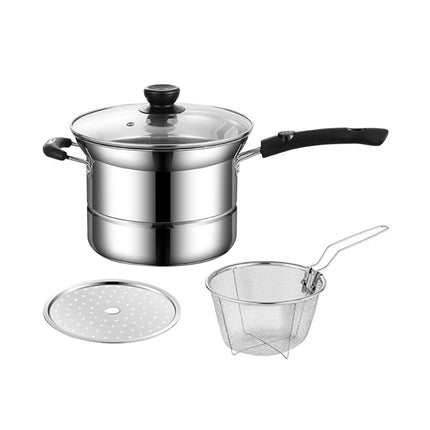 Cacerola De Acero Inoxidable Sartén Multiusos Sartén Para Pasta Espaguetis Mango Largo