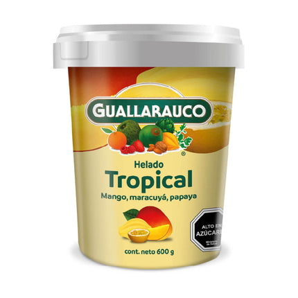 Helado Sabor Tropical Pote, 600 g - Guallarauco | Apishop