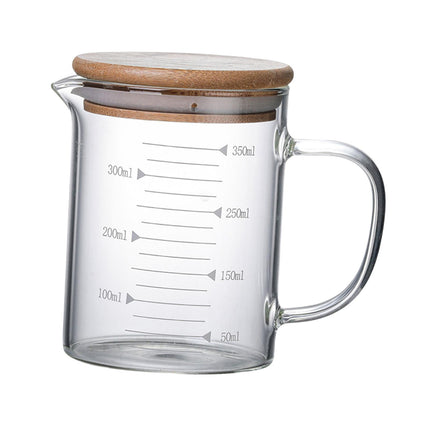 Taza Medidora, Jarra Transparente Para Bebidas Frías Y Calientes, Taza De Cristal De Leche Para Té, Agua, Leche, 350ml