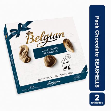 Pack 2 Chocolate New Belgian Seashells 195g