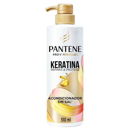 Acondicionador Pantene Sin Sal Con Keratina Pro Vitamina B5, 510 ml