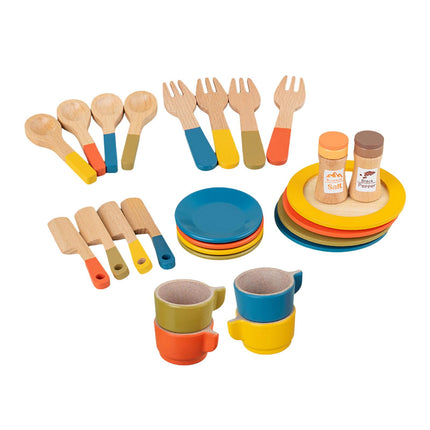 Juego De Té De Madera, Comida Pequeña, Juego De Alimentos Para Decoración De Restaurante Y Comedor