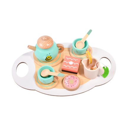 Juego De Té De Madera Princesa Tea Party Time Para Niños Niñas Niños Regalo De Cumpleaños