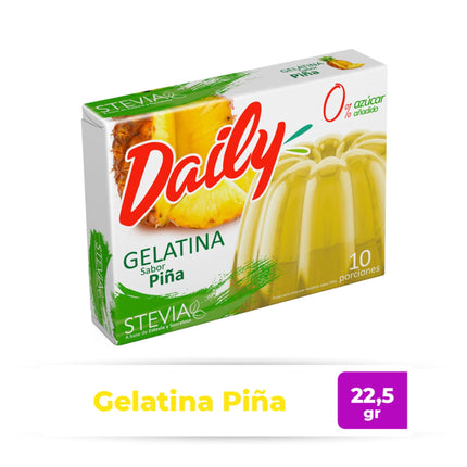 Gelatina Diet Sabor Piña Caja, 22 g - Daily | Apishop