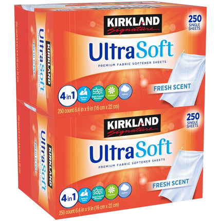 Hojas Suavizante para Secadora Kirkland 2 un x 250 un | Apishop.cl
