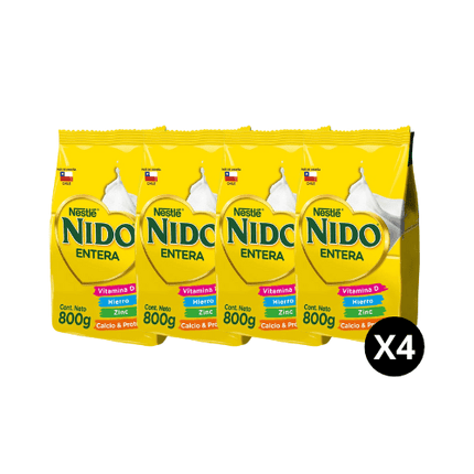 4x Leche en Polvo NIDO® Entera 800g
