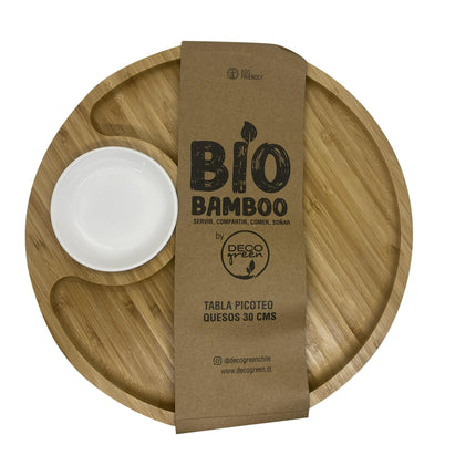 Tabla de Picoteo Bio Bamboo Quesos 30 cm