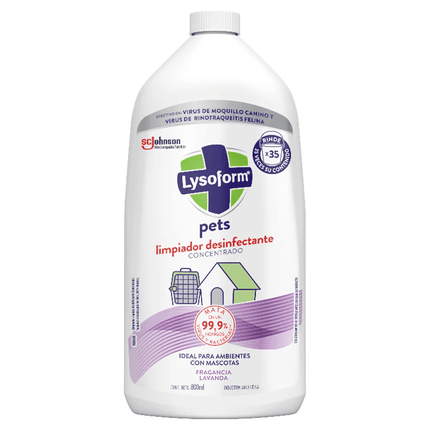 Limpiador Desinfectante de Piso para Ambiente con Mascotas Lavanda Botella, 800 ml