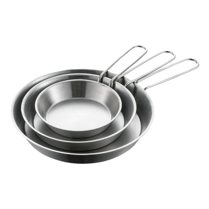 Pan De Acero Inoxidable De 3 Piezas Pan De Acero Inoxidable Redonda Redon Stick Para Restaurant RVS Inducción