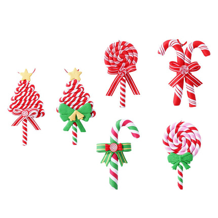 Adornos Navideños Para Dulces, Manualidades Para Vacaciones, Recuerdo De Fiesta Interior Y Exterior, 6 Uds.