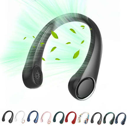 Ventilador de cuello portátil PenKou 360°, refrigeración personal, 4000 mAh
