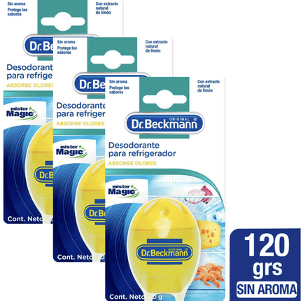 Pack x 3 Desodorante Refrigerador Dr. Beckmann Extracto Limón 40 g
