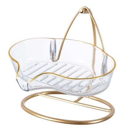 Bandeja De Jabón Con Drenaje Automático Caja De Jabón Jabonera Moderna Para Accesorios De Bañera Transparente
