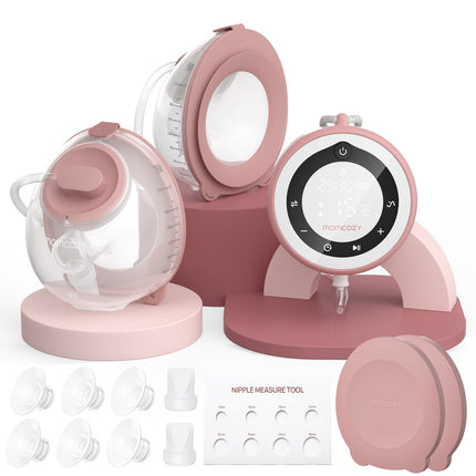 Momcozy V1 Pro Extractor De Leche Eléctrico Manos Libres, Grado Hogar, Rojo, 1 Unidad