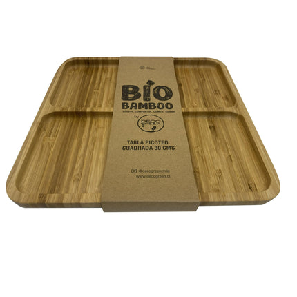 Tabla Picoteo Bio Bamboo Cuadrada 30 cm