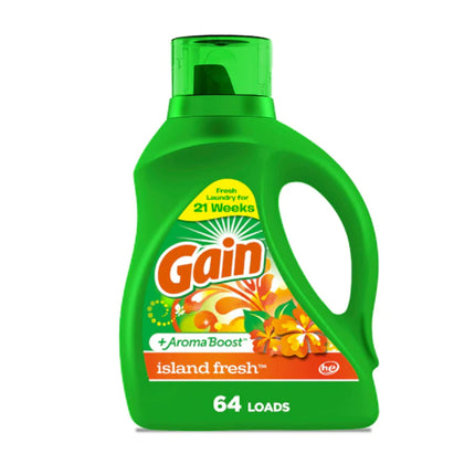 Detergente de ropa concentrado Líquido Island 2.72lts (64 lavados) - Gain