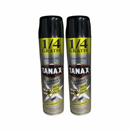 Pack 2 Insecticida Tanax en Aerosol 220cc Elimin arañas y Cucarachas