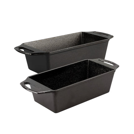 Loaf Pan Lodge, hierro fundido, 8.5 x 4.5 pulgadas, sin PFAS, paquete de 2