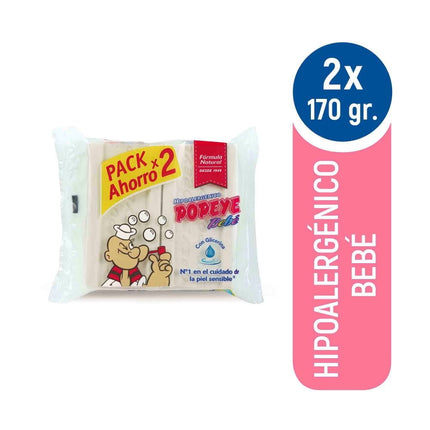 Jabón en Barra Hipoalergénico Bebé Bolsa 2Un Pack, 340 g