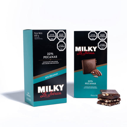 Pack X 6 Chocolate Milky Pecanas 100g La Ibérica
