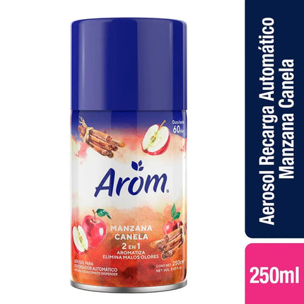 Desodorante Ambiental Arom Automático Recarga Manzana Canela 250 ml - Arom | Apishop