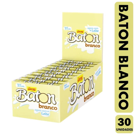 Baton De Chocolate Macizo Blanco (Caja Con 30 Unidades)