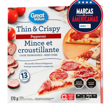 Pizza Pepperoni Masa Delgada, 370 g