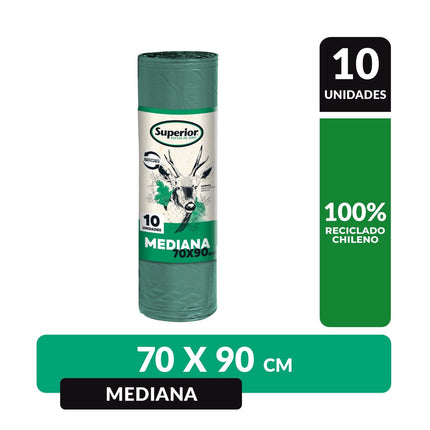 Bolsa de Basura Mediana 70x90 cm, 10 Un