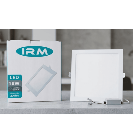 Pack X10 Foco Panel Plafón Led 18w Embutido Cuadrado Luz Frio