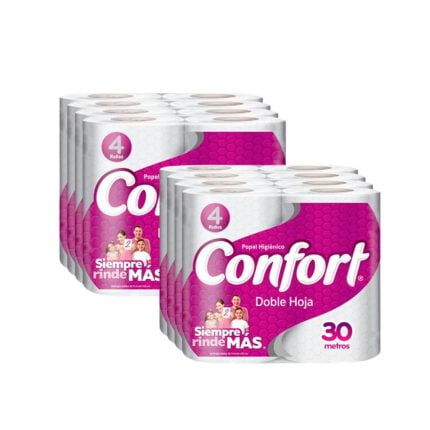 Papel Higiénico Confort Manga 12 Pack 48 rollos 30mts Doble Hoja