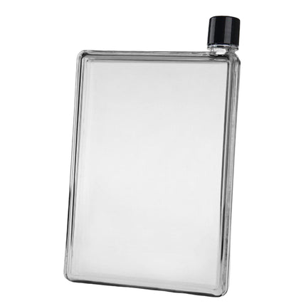 Botella De Agua Plana Cuerpo Transparente A Prueba De Fugas Para Deportes De Camping 750ml