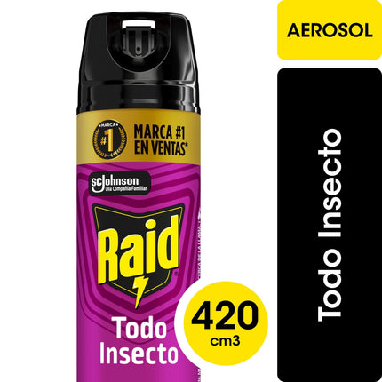 Insecticida Aerosol Mata Todo Insecto, 420 ml