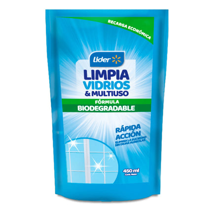 Limpia Vidrios Líquido Doypack, 450 ml