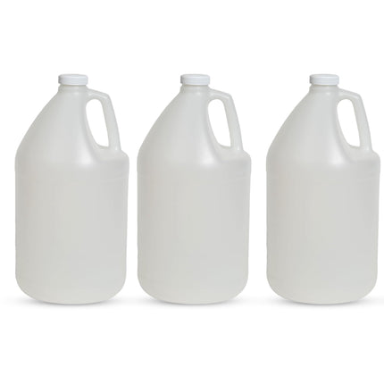 Botella de agua FasTrack de plástico de 1 galón, sin BPA, blanca, paquete de 3