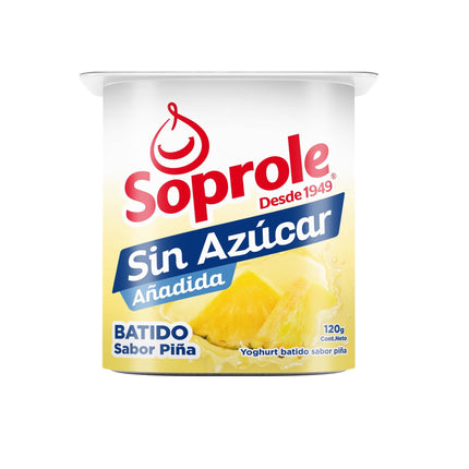 Yoghurt  Batido Sin Azúcar Sabor Piña Pote, 120 g | Apishop